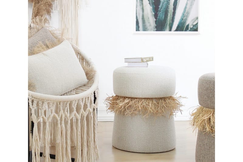Anaro Sækkestol Rund - Beige - Møbler - Stole & lænestole - Taburet & skammel - Ottoman
