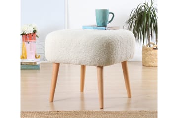 Anaro Sækkestol 45 cm Rektangulær - Hvid - Møbler - Stole & lænestole - Taburet & skammel - Ottoman