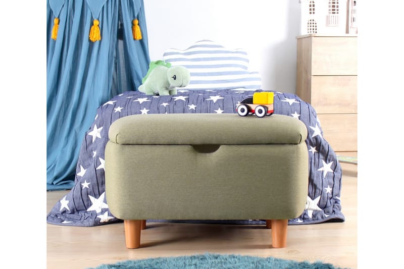Anaro Puf 61 cm Rektangulært - Grøn - Møbler - Stole & lænestole - Taburet & skammel - Ottoman
