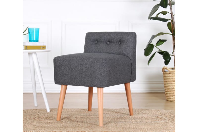 Anaro Sækkestol 43 cm Rektangulær - Grå - Møbler - Stole & lænestole - Taburet & skammel - Ottoman