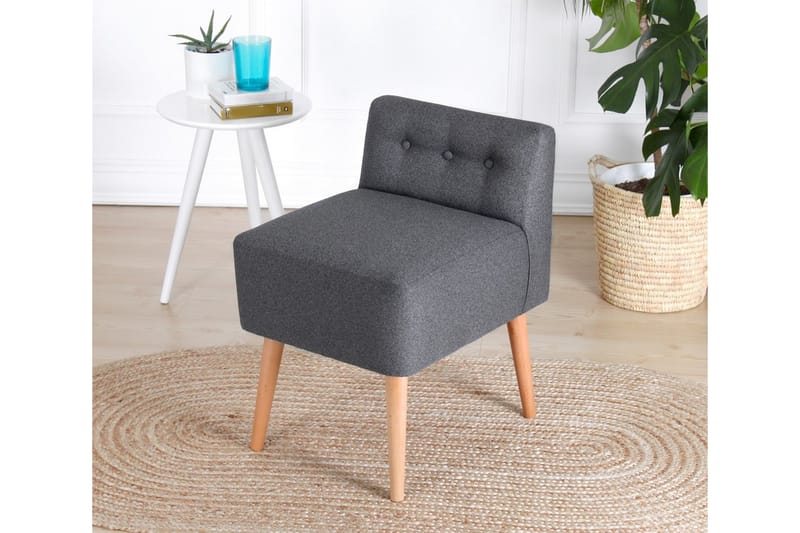 Anaro Sækkestol 43 cm Rektangulær - Grå - Møbler - Stole & lænestole - Taburet & skammel - Ottoman