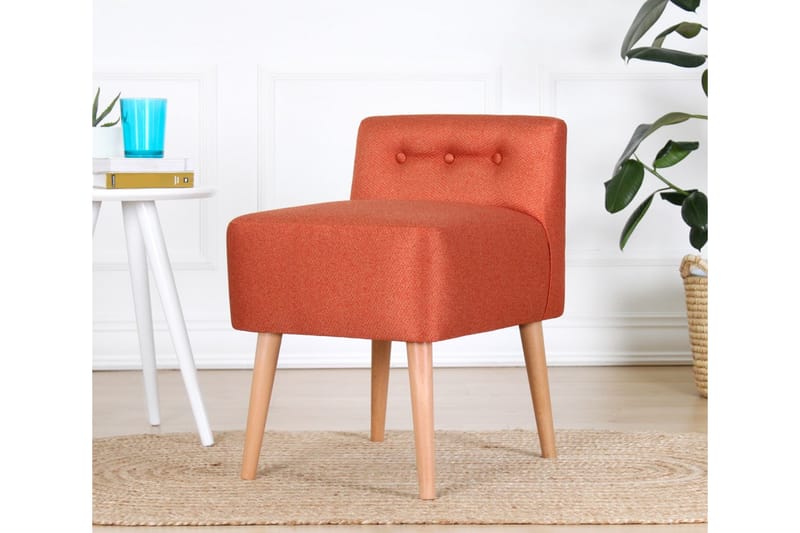 Anaro Sækkestol 43 cm Rektangulær - Orange - Møbler - Stole & lænestole - Taburet & skammel - Ottoman