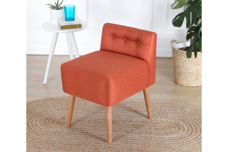 Anaro Sækkestol 43 cm Rektangulær - Orange - Møbler - Stole & lænestole - Taburet & skammel - Ottoman
