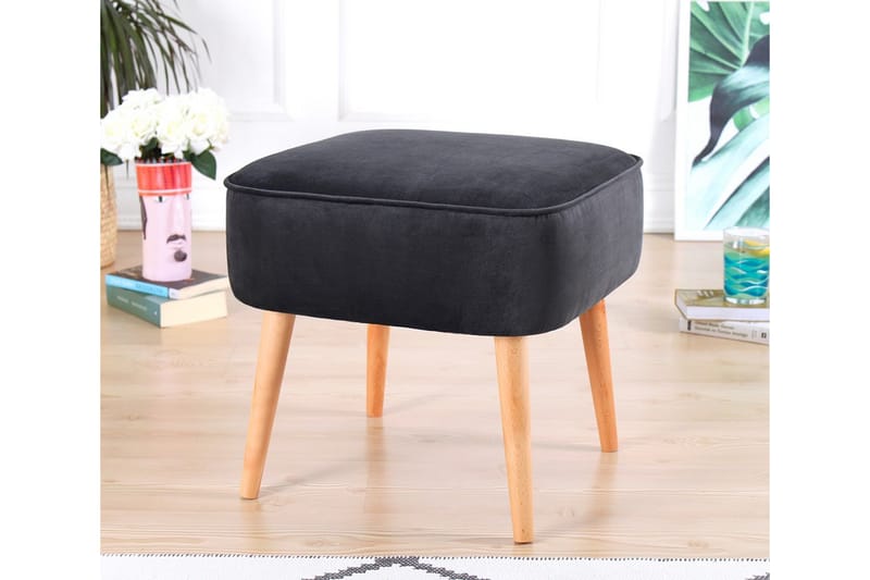 Anaro Sækkestol 45 cm Rektangulær - Mørkegrå - Møbler - Stole & lænestole - Taburet & skammel - Ottoman