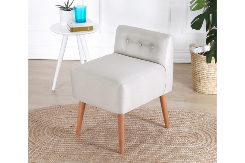 Anaro Sækkestol 43 cm Rektangulær - Beige - Møbler - Stole & lænestole - Taburet & skammel - Ottoman