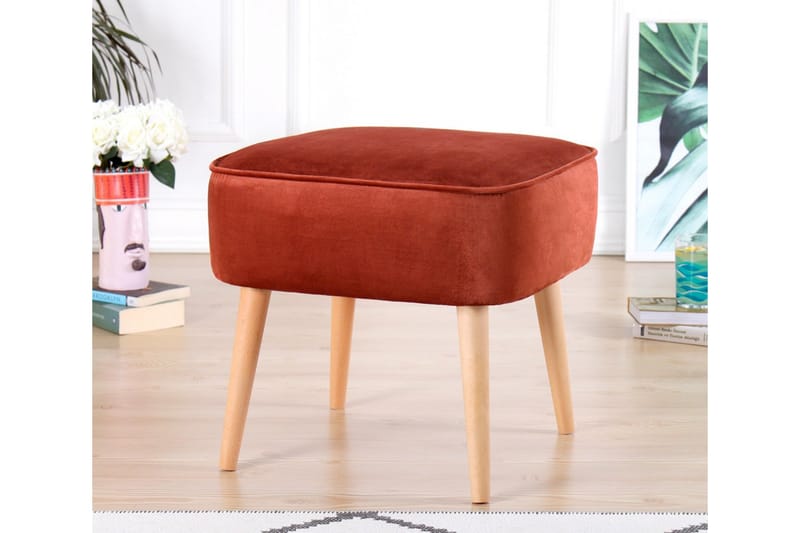 Anaro Sækkestol 45 cm Rektangulær - Rød - Møbler - Stole & lænestole - Taburet & skammel - Ottoman