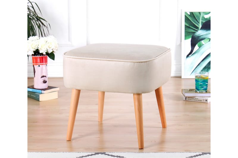 Anaro Sækkestol 45 cm Rektangulær - Beige - Møbler - Stole & lænestole - Taburet & skammel - Ottoman