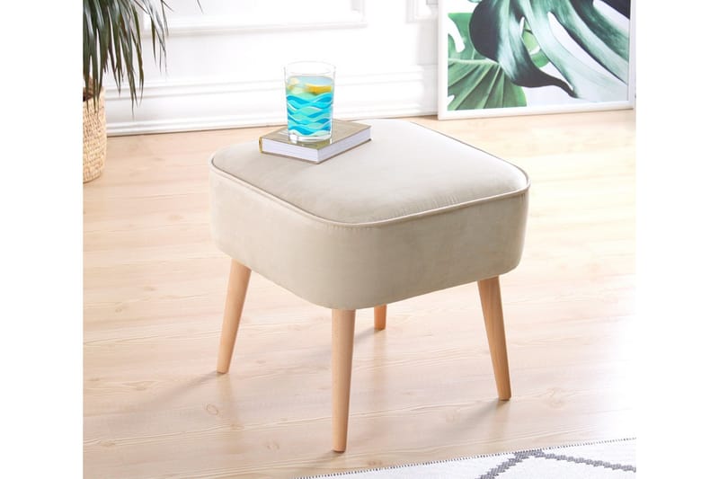 Anaro Sækkestol 45 cm Rektangulær - Beige - Møbler - Stole & lænestole - Taburet & skammel - Ottoman