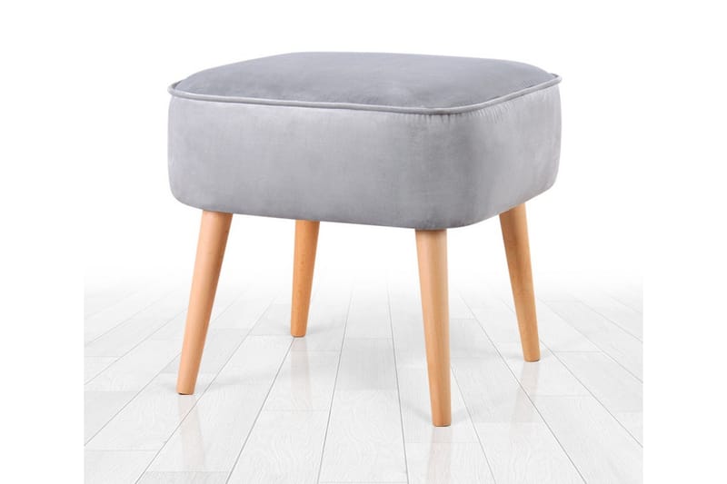Anaro Sækkestol 45 cm Rektangulær - Lysegrå - Møbler - Stole & lænestole - Taburet & skammel - Ottoman
