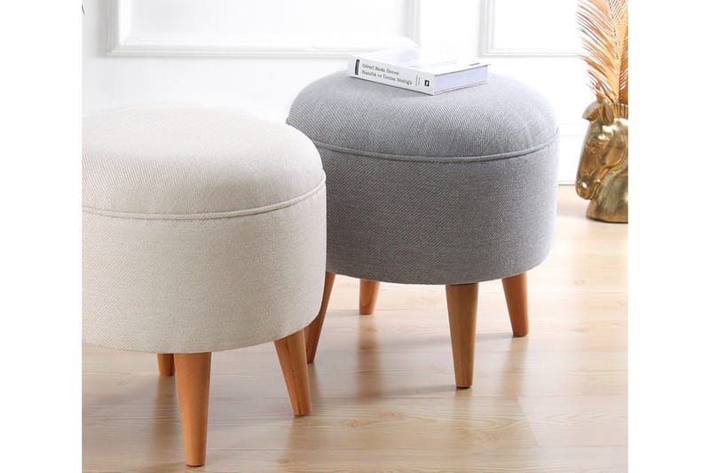 Anaro Sækkestol Rund - Grå - Møbler - Stole & lænestole - Taburet & skammel - Ottoman