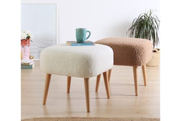 Anaro Sækkestol 45 cm Rektangulær - Hvid - Møbler - Stole & lænestole - Taburet & skammel - Ottoman