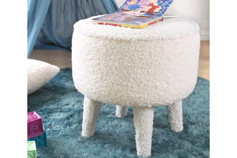 Anaro Sækkestol Rund - Hvid - Møbler - Stole & lænestole - Taburet & skammel - Ottoman