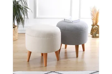 Anaro Sækkestol Rund - Beige - Møbler - Stole & lænestole - Taburet & skammel - Ottoman