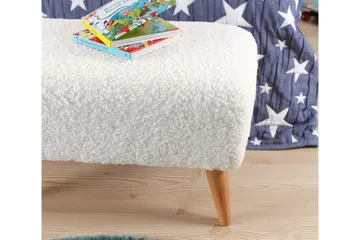 Anaro Puf 61 cm Rektangulært - Hvid - Møbler - Stole & lænestole - Taburet & skammel - Ottoman