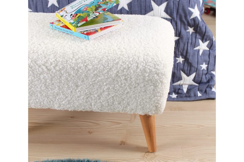Anaro Puf 61 cm Rektangulært - Hvid - Møbler - Stole & lænestole - Taburet & skammel - Ottoman