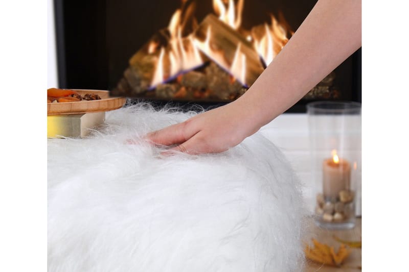 Baddeck Siddepuf 50 cm - Hvid - Møbler - Stole & lænestole - Taburet & skammel - Ottoman