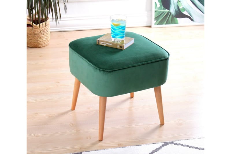 Anaro Sækkestol 45 cm Rektangulær - Grøn - Møbler - Stole & lænestole - Taburet & skammel - Ottoman