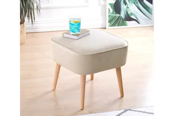 Anaro Sækkestol 45 cm Rektangulær - Beige - Møbler - Stole & lænestole - Taburet & skammel - Ottoman