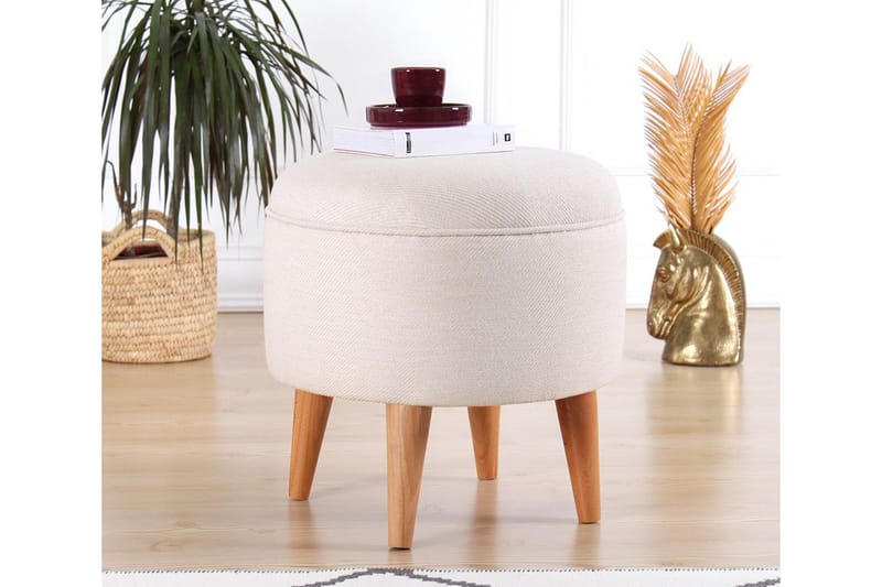 Anaro Sækkestol Rund - Beige - Møbler - Stole & lænestole - Taburet & skammel - Ottoman