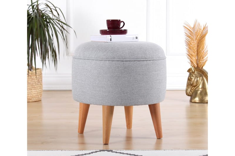 Anaro Sækkestol Rund - Grå - Møbler - Stole & lænestole - Taburet & skammel - Ottoman