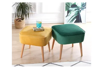 Anaro Sækkestol 45 cm Rektangulær - Grøn - Møbler - Stole & lænestole - Taburet & skammel - Ottoman