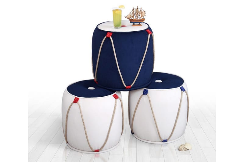 Redlands Siddepuf 42 cm - Blå - Møbler - Stole & lænestole - Taburet & skammel - Ottoman