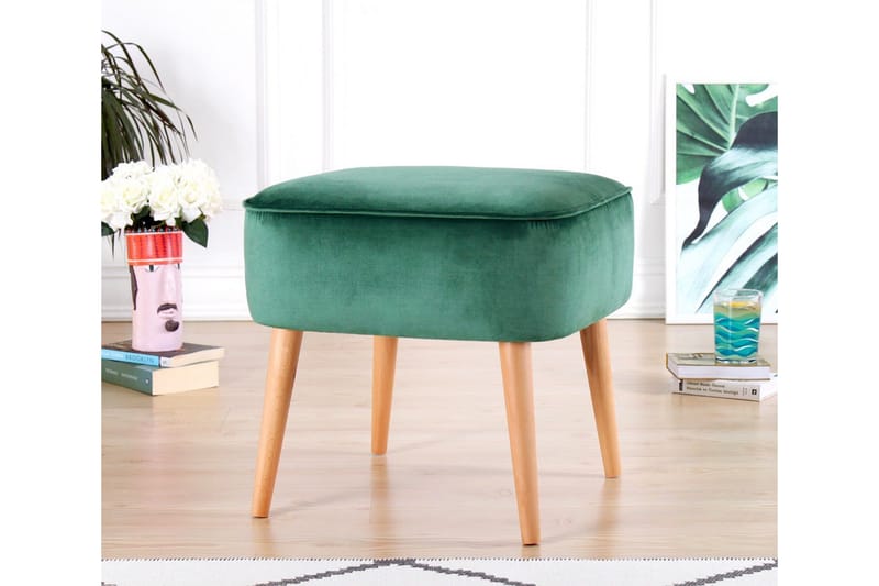 Anaro Sækkestol 45 cm Rektangulær - Grøn - Møbler - Stole & lænestole - Taburet & skammel - Ottoman