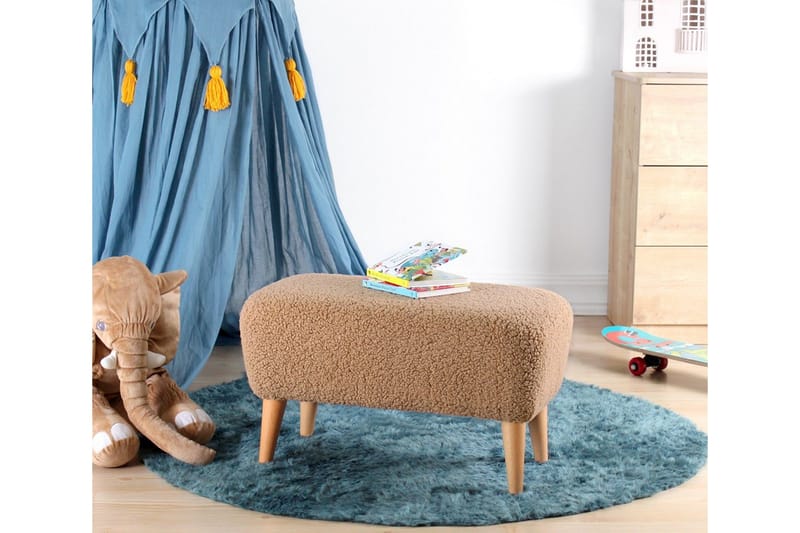 Anaro Puf 61 cm Rektangulært - Brun - Møbler - Stole & lænestole - Taburet & skammel - Ottoman