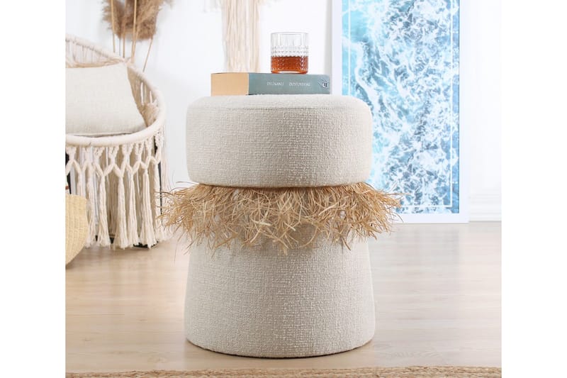 Anaro Sækkestol Rund - Beige - Møbler - Stole & lænestole - Taburet & skammel - Ottoman
