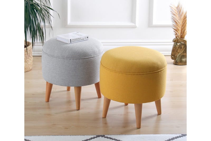 Anaro Sækkestol Rund - Gul - Møbler - Stole & lænestole - Taburet & skammel - Ottoman