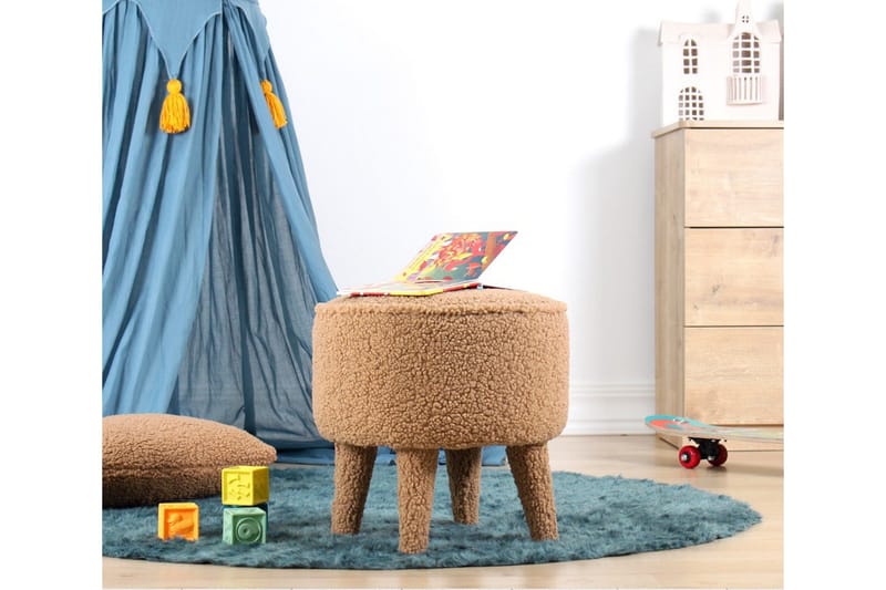 Anaro Sækkestol Rund - Brun - Møbler - Stole & lænestole - Taburet & skammel - Ottoman