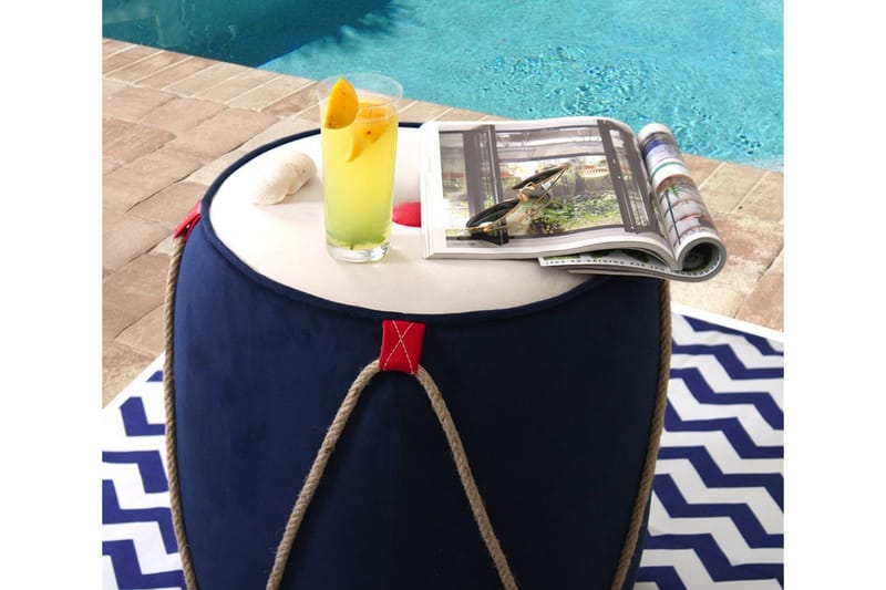 Redlands Siddepuf 42 cm - Blå - Møbler - Stole & lænestole - Taburet & skammel - Ottoman