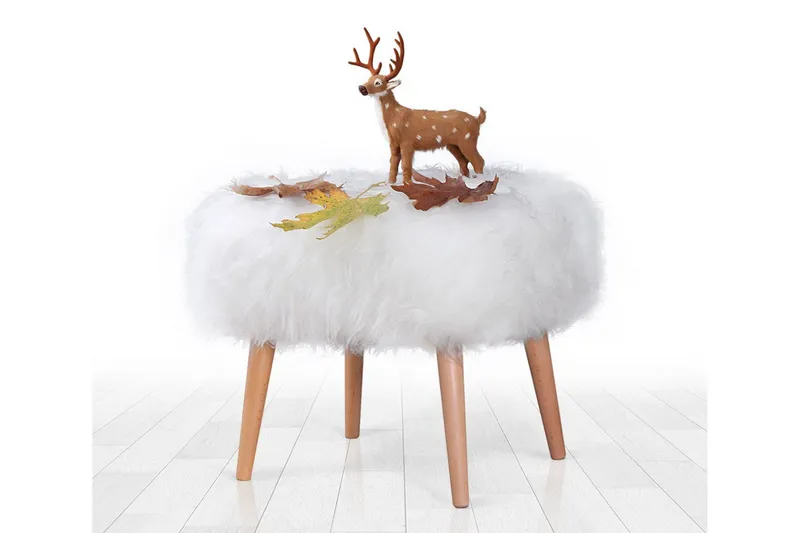 Baddeck Siddepuf 50 cm, Hvid