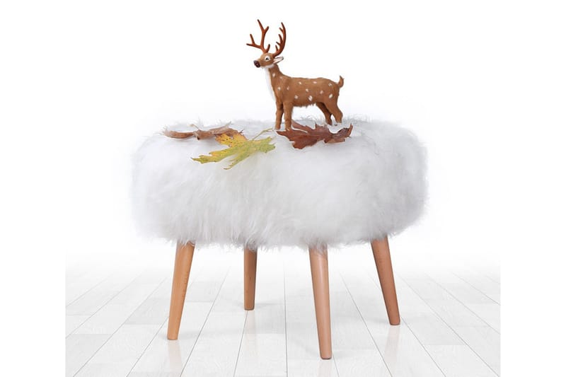 Baddeck Siddepuf 50 cm, Hvid