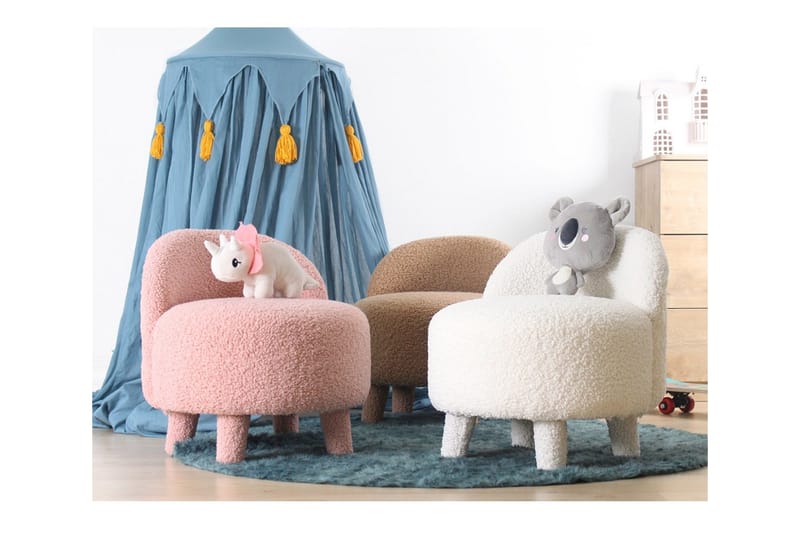 Anaro Sækkestol Rund - Rosa - Møbler - Stole & lænestole - Taburet & skammel - Ottoman