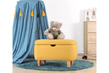 Anaro Puf 61 cm Rektangulært - Gul - Møbler - Stole & lænestole - Taburet & skammel - Ottoman