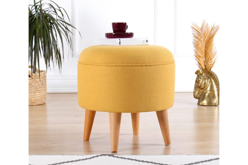 Anaro Sækkestol Rund - Gul - Møbler - Stole & lænestole - Taburet & skammel - Ottoman