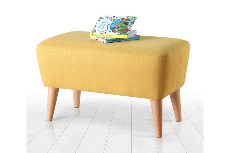 Anaro Puf 61 cm Rektangulært, Gul