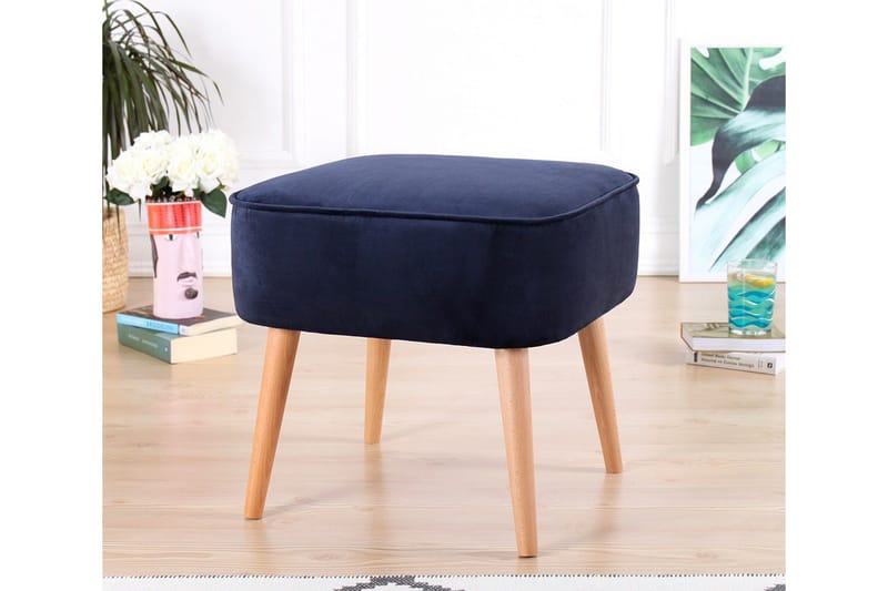 Anaro Sækkestol 45 cm Rektangulær - Marineblå - Møbler - Stole & lænestole - Taburet & skammel - Ottoman