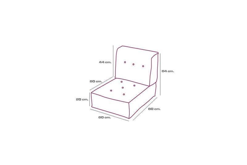 1-sædet sofa Wenarport Lime - Lime - Møbler - Stole & lænestole - Taburet & skammel - Ottoman