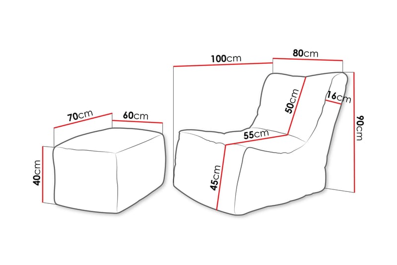 Afridi Siddepuf Udendørs 100 cm - Beige - Møbler - Stole & lænestole - Taburet & skammel - Ottoman