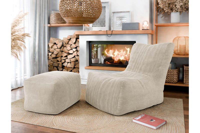 Afridi Siddepuf Udendørs 100 cm - Beige - Møbler - Stole & lænestole - Taburet & skammel - Ottoman