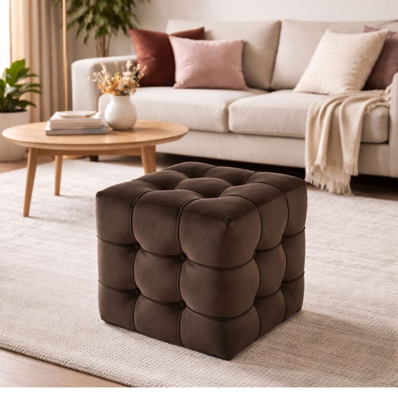 Ameias Sækkepuf 42 cm - Brun - Møbler - Stole & lænestole - Taburet & skammel - Ottoman