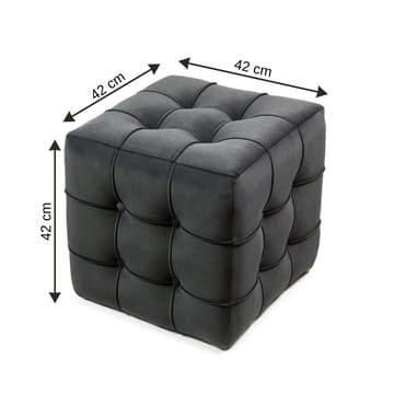 Ameias Sækkepuf 42 cm - Grå - Møbler - Stole & lænestole - Taburet & skammel - Ottoman