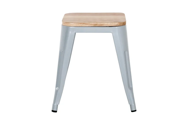 Amparo Puf - Grå/Træsits - Møbler - Stole & lænestole - Taburet & skammel