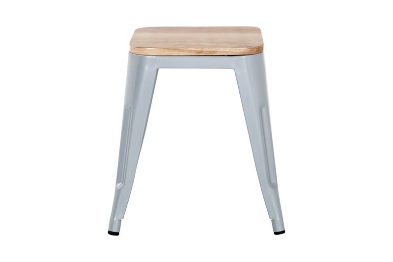 Amparo Puf - Grå/Træsits - Møbler - Stole & lænestole - Taburet & skammel