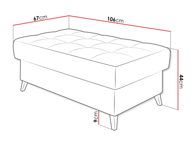 Amshyttan Fodskammel 106 cm - Beige - Møbler - Stole & lænestole - Taburet & skammel - Puf