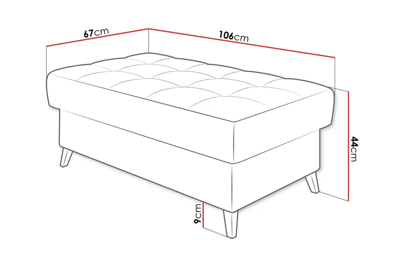 Amshyttan Puf - Orange - Møbler - Stole & lænestole - Taburet & skammel - Ottoman