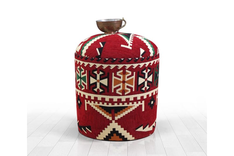 Amsterdam Siddepuf 40 cm - Rød/Sort - Møbler - Stole & lænestole - Taburet & skammel - Ottoman