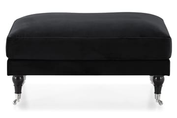 Andrew Puf Velour - Sort/Krom - Møbler - Stole & lænestole - Taburet & skammel - Puf